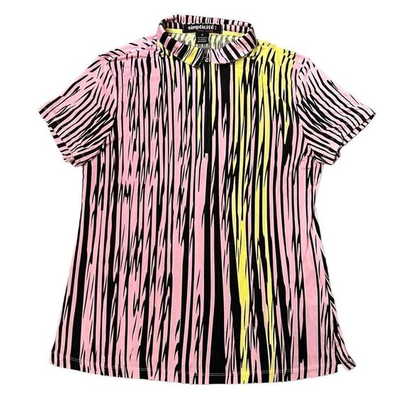 Jamie Sadock Polo Shirt Womens Medium Simplicite 1/4 Active Golf Resort Tennis - Picture 1 of 5